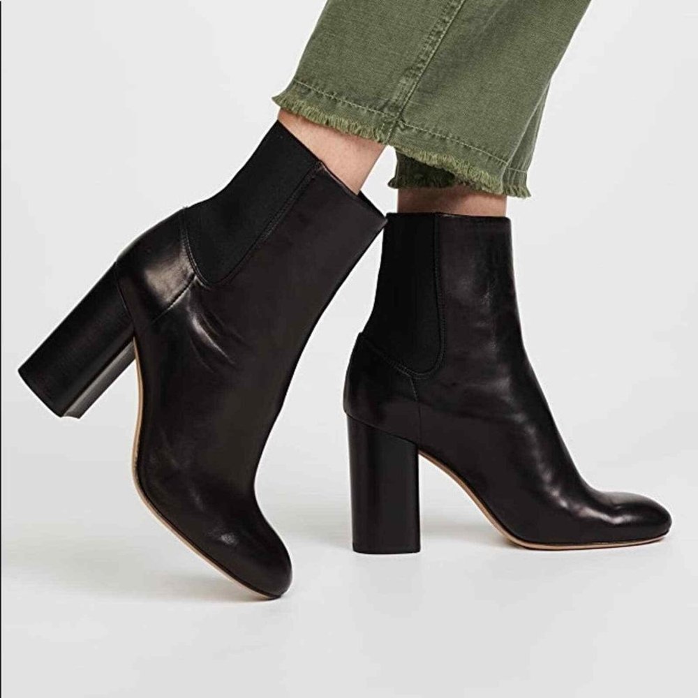 RAG & BONE $575 NIB 6.5 Agnes Calfskin Bootie Ankle Boot Leather Chelsea Heeled